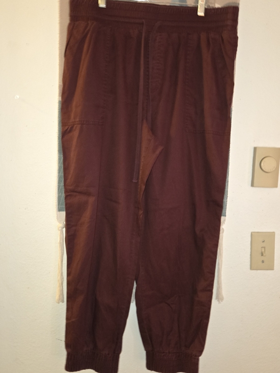 a new day Pants - a new day Burgundy Drawstring Track Joggers
